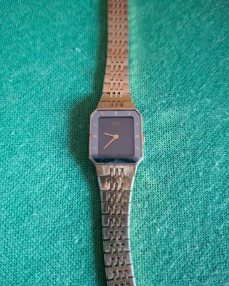 Seiko Tank Watch Donna 17mm Champagne Dial Gold 