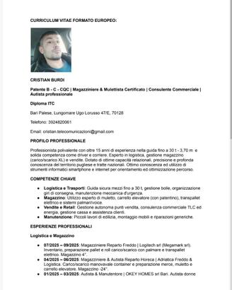 Autista mezzi pesanti