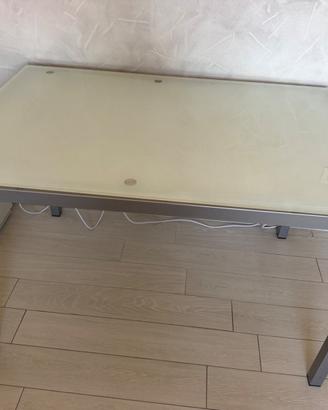 Tavolo Calligaris in vetro e acciaio