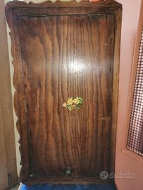 Copri contatore di legno tinta mogano