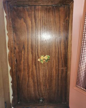 Copri contatore di legno tinta mogano