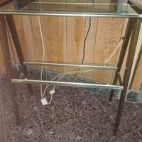 Carrello Porta TV Vintage in Metallo e Vetro - Sti