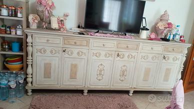 Credenzone 3 Metri Shabby chic Vetrina uguale 