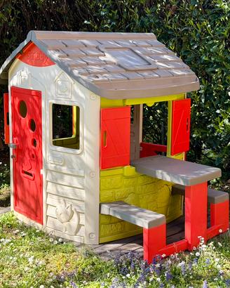 Casetta Smoby + tavolo da picnic + modulo porta