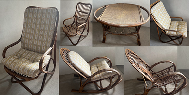 SET MOBILI DA VERANDA IN RATTAN _ VIMINI