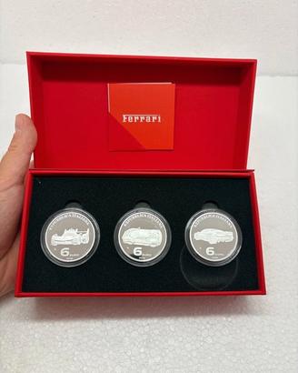 2026 Ferrari Set 3 Monete Argento Proof