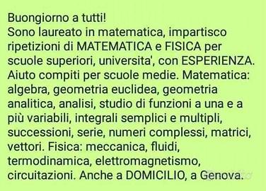 Lezion Ripetizion Matematica Fisica 