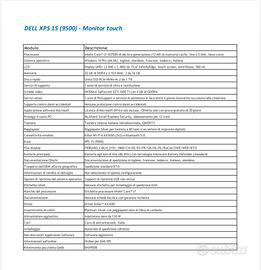 Dell XPS 15 (9500) schermo touch