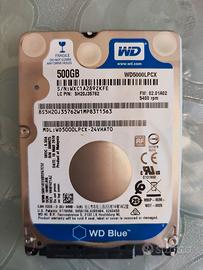 HDD Hard Disk 500 GB WD interno per notebook