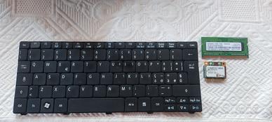 tastiera ram e modulo wifi Acer aspire one 