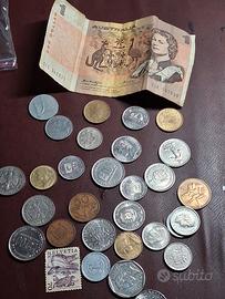 Lotto monete straniere miste + banconota Australia