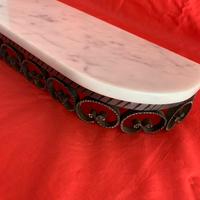 Mensola Antica Artigianale in Marmo e Ferro Battut