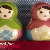 Vintage Salt Pepper Shakers Russian Doll