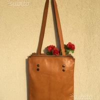 Borsa pelle senape vintage