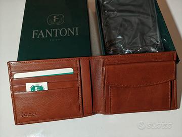 PORTAFOGLIO FANTONI, Made in Italy, pelle marrone