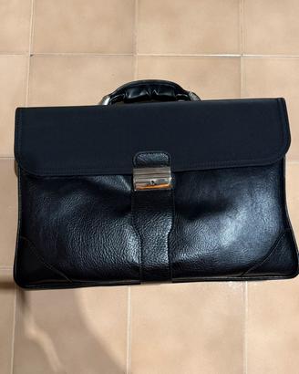Borsa lavoro pelle/tela nuova