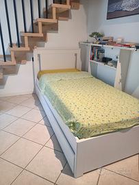 letto singolo con cassetti