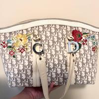 Borsa Tote Trotter con ricami floreali Dior