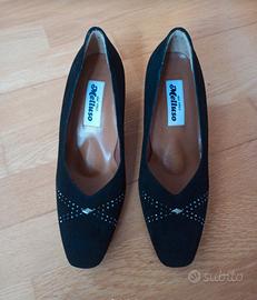 scarpe décolleté camoscio nere Melluso 
