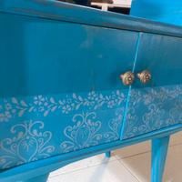 Comodino Shabby azzurro comodino shabby verde