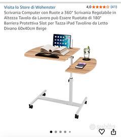 Scrivania da letto/divano nuova