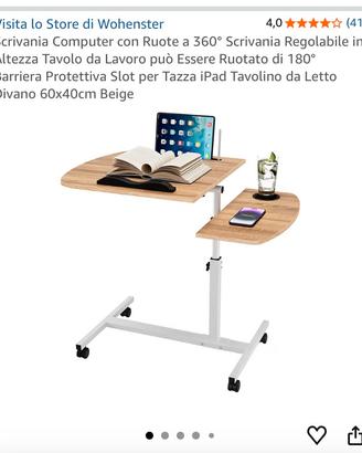 Scrivania da letto/divano nuova