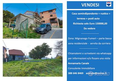 Casa semindipendente+ rustico+terreno - mignanego