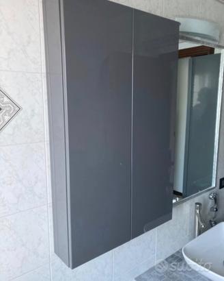 Pensile grigio da bagno
