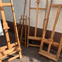 Modernariato cavalletti in legno per pittura