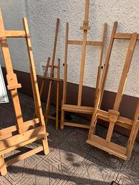 Modernariato cavalletti in legno per pittura