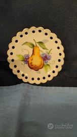 Piattino Ceramica Capodimonte con Frutta