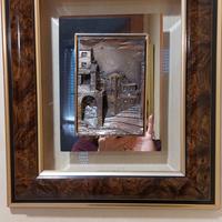 Quadro argento e legno