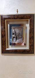 Quadro argento e legno
