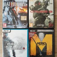 BattleField4, Crysis3, DeadSpace3, Metro PC
