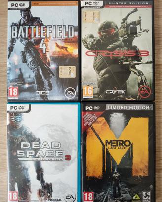 BattleField4, Crysis3, DeadSpace3, Metro PC