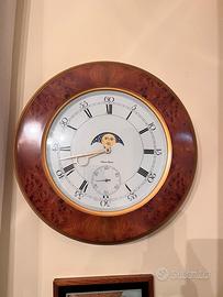 Orologio da parete in radica di noce