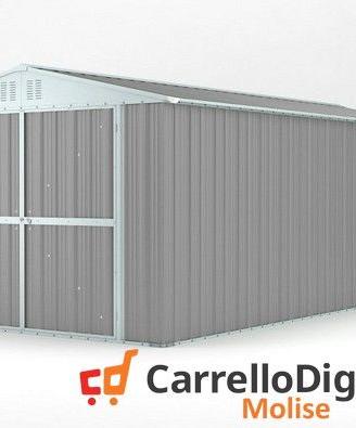 Box garage auto in Acciaio 327x611cm grigio chiaro