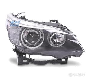 FARO BI-XENO BMW E60 05-07 ANGEL EYE SFONDO NERO D