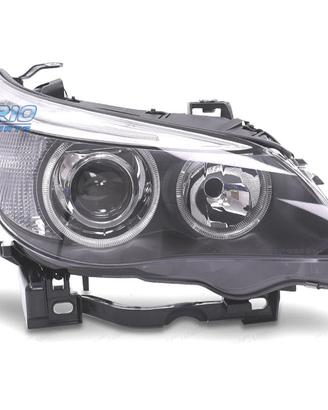 FARO BI-XENO BMW E60 05-07 ANGEL EYE SFONDO NERO D