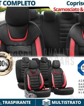 COPRISEDILI per Alfa Giulia Scamoscia Pelle Rossa