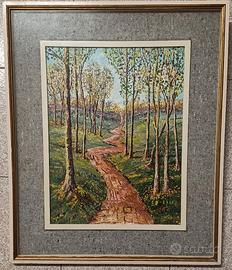 Quadro olio su tela Genovese 40x50 tecnica spatola