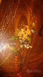 Letto antico in ferro dipinto