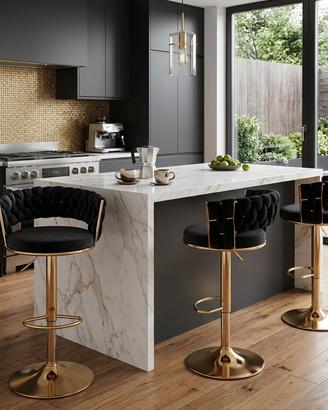 Sgabelli di Design velluto bar bancone cucina. 
