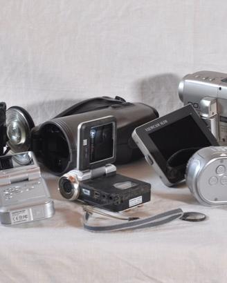 Videocamere vintage Canon, Samsung, Sharp e Sony