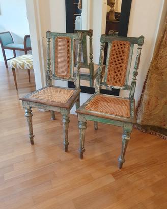 coppia sedie stile luigi xvi  vintage