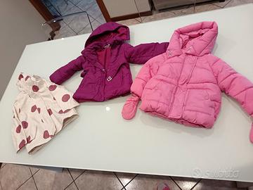 set di 3 cappotti. bambina tg 18/24 mesi 86 cm