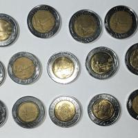 Monete Repubblica Italiana  500 lire dal 82 al 95