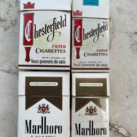 Pacchetti sigarette vintage anni 90