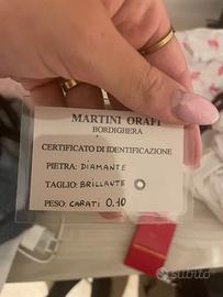 Diamante naturale 0,10 ct – Taglio brillante, qual