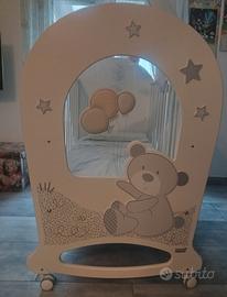 Culla + materasso e cuscino anti soffocamento